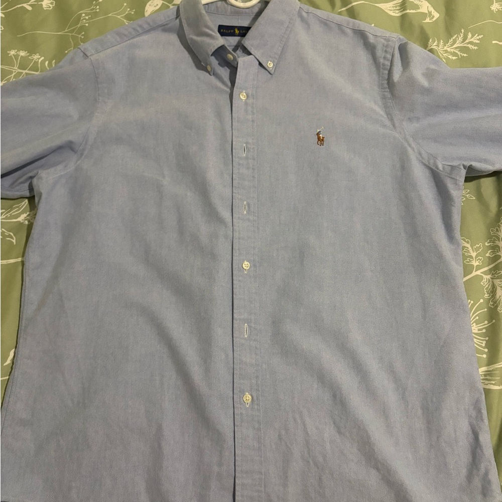 Polo by Ralph Lauren Men's Light Blue Casual Shirt